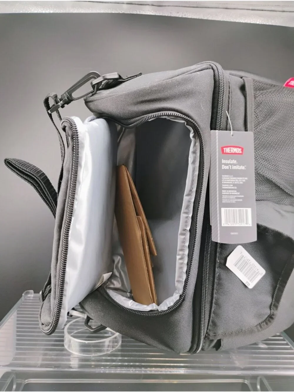 Thermos Insulated Lunch Lugger Black With Adjustable Strap Durable